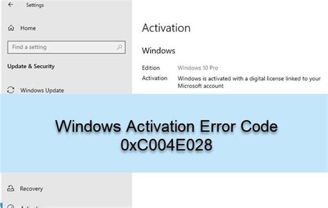 Cannot activate windows 0xc004e028
